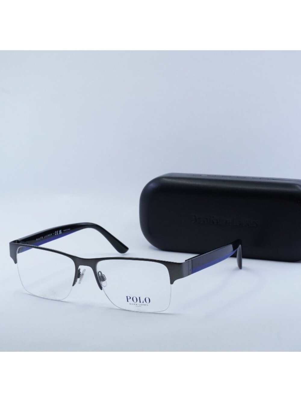 Polo Ralph Lauren PH1220 9307 Rectangle Eyeglasses - Semishiny Dark Gunmetal